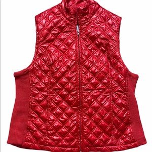Westbound Red Quilted Vest Sz Petite PL